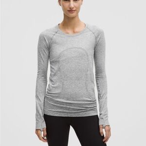 Lululemon Swiftly Tech Long Sleeve T-Shirt - Slate/Gray - 8